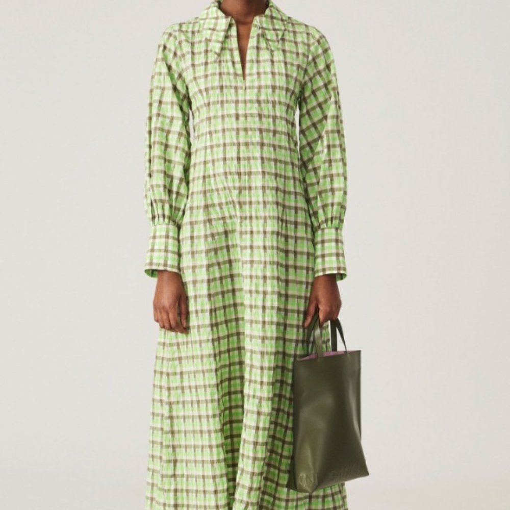 NWT Ganni Maxi Dress Green Size 40 (M/L)